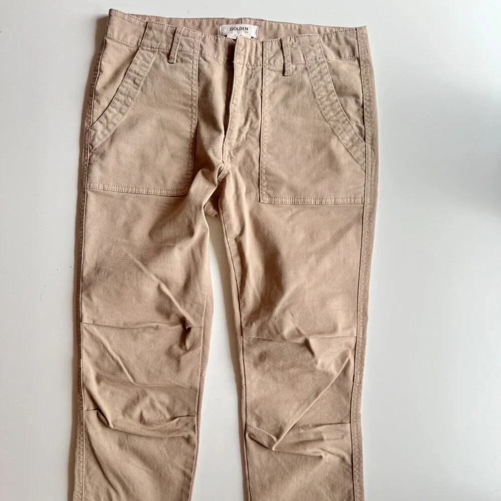 Aritzia GOLDEN BY TNA Heroic Khaki Cotton Canvas Utility Jogger Pants small 4